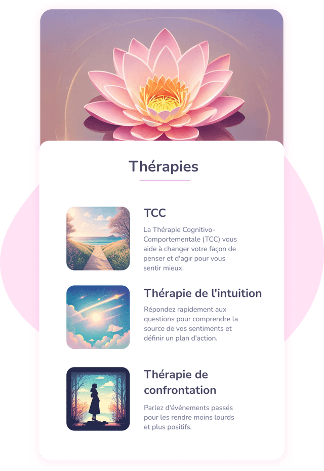 Image de présentation de l'écran de Thérapies de l'application