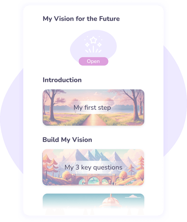 Vision for the future app screen presentation image